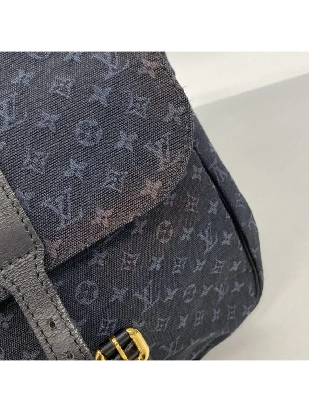 Louis Vuitton Briefcase Monogram Mini Denise Blue 2-Way